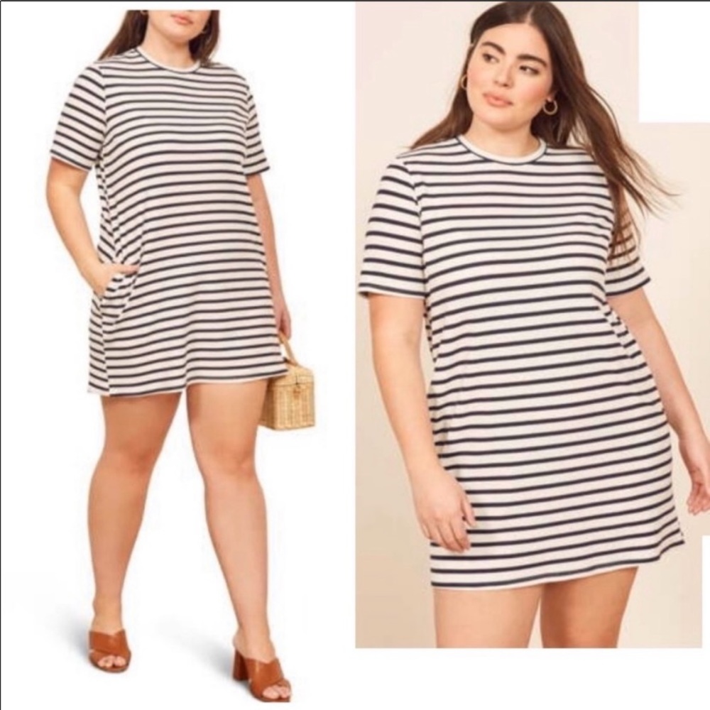Reformation Jeans Ribbed T-shirt Dress